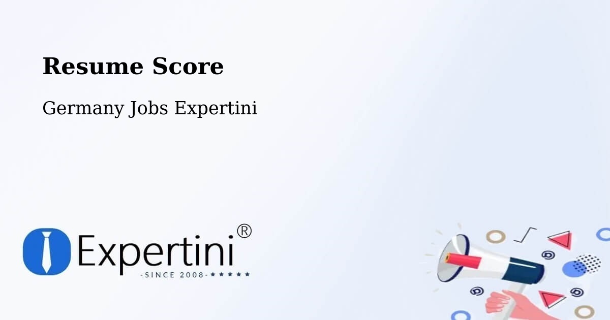 Resume Score & Job Description Match Tool – Elmshorn - Germany Jobs Expertini